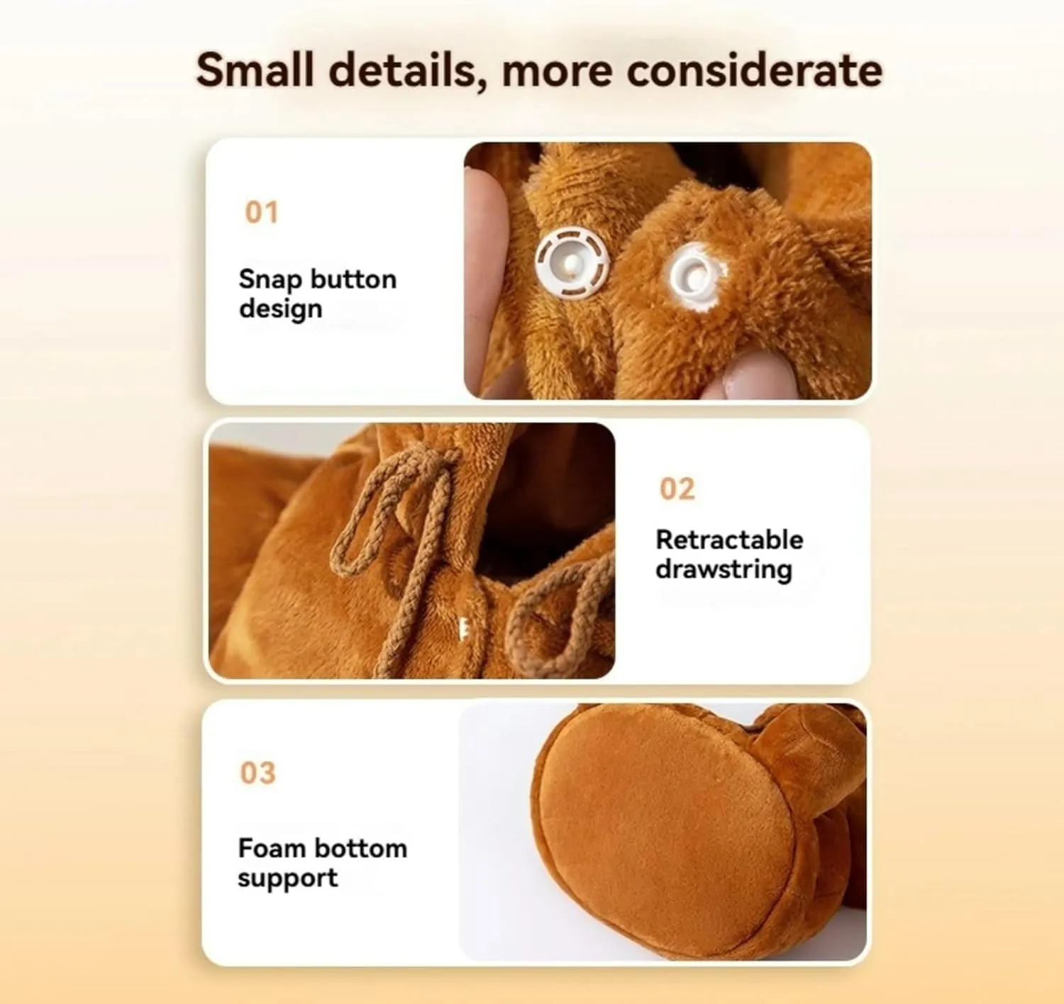 Cat Puppy Costume Plush Outing Backpack Cute Bear Bee Design Anti-Escape Bag for Kitten Cat Small Dog (Bear,Small)