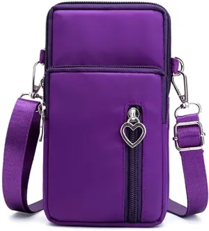 Cell Phone Bag Water Resistant Crossbody Travel Purse Sport Arm Bag Wallet Mini Shoulder Handbag with Adjustable Strap