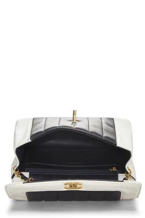 Chanel,  Black Lambskin Vertical Border Half Flap Bag Small, Multi