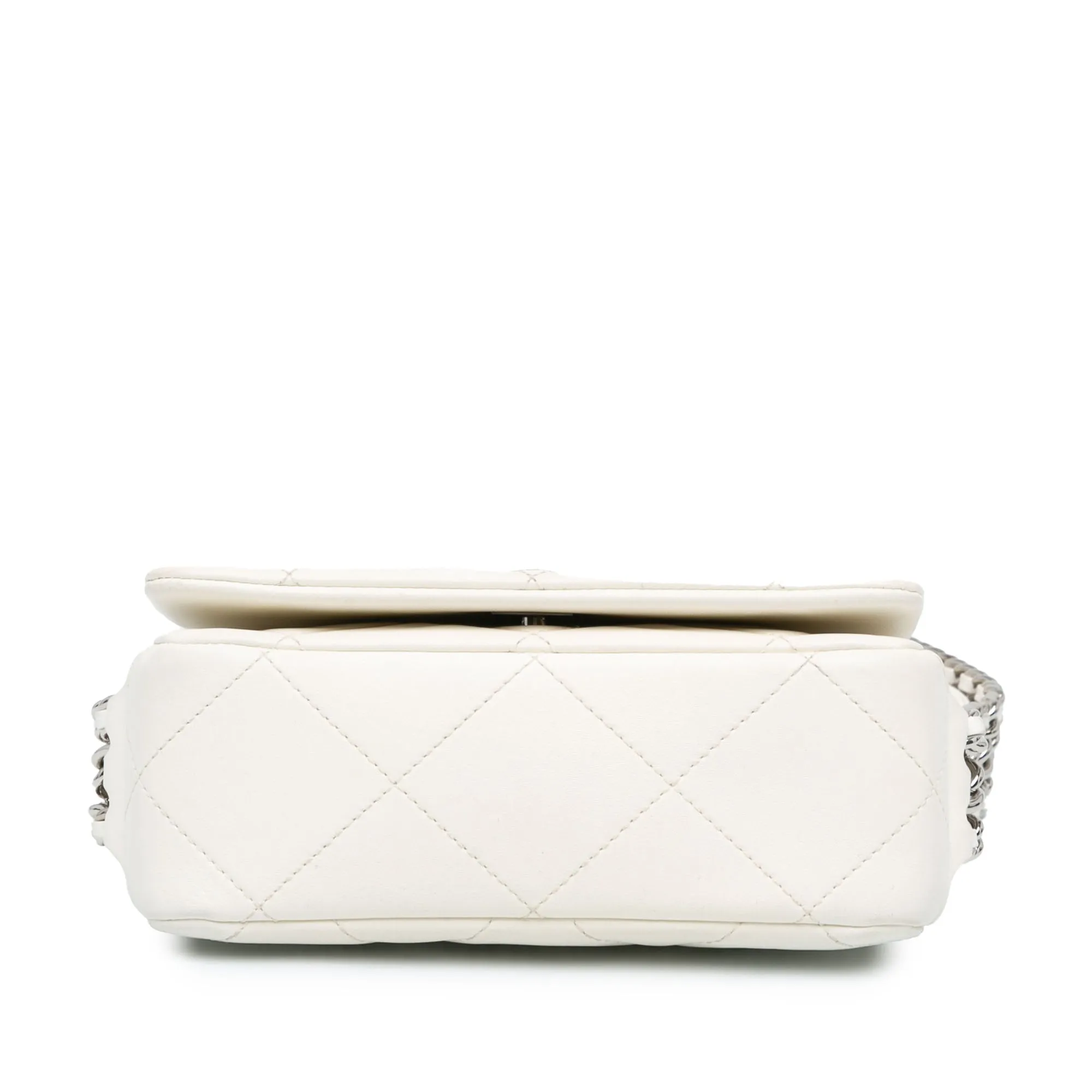 Chanel Mini Quilted Lambskin Chain Rows Flap