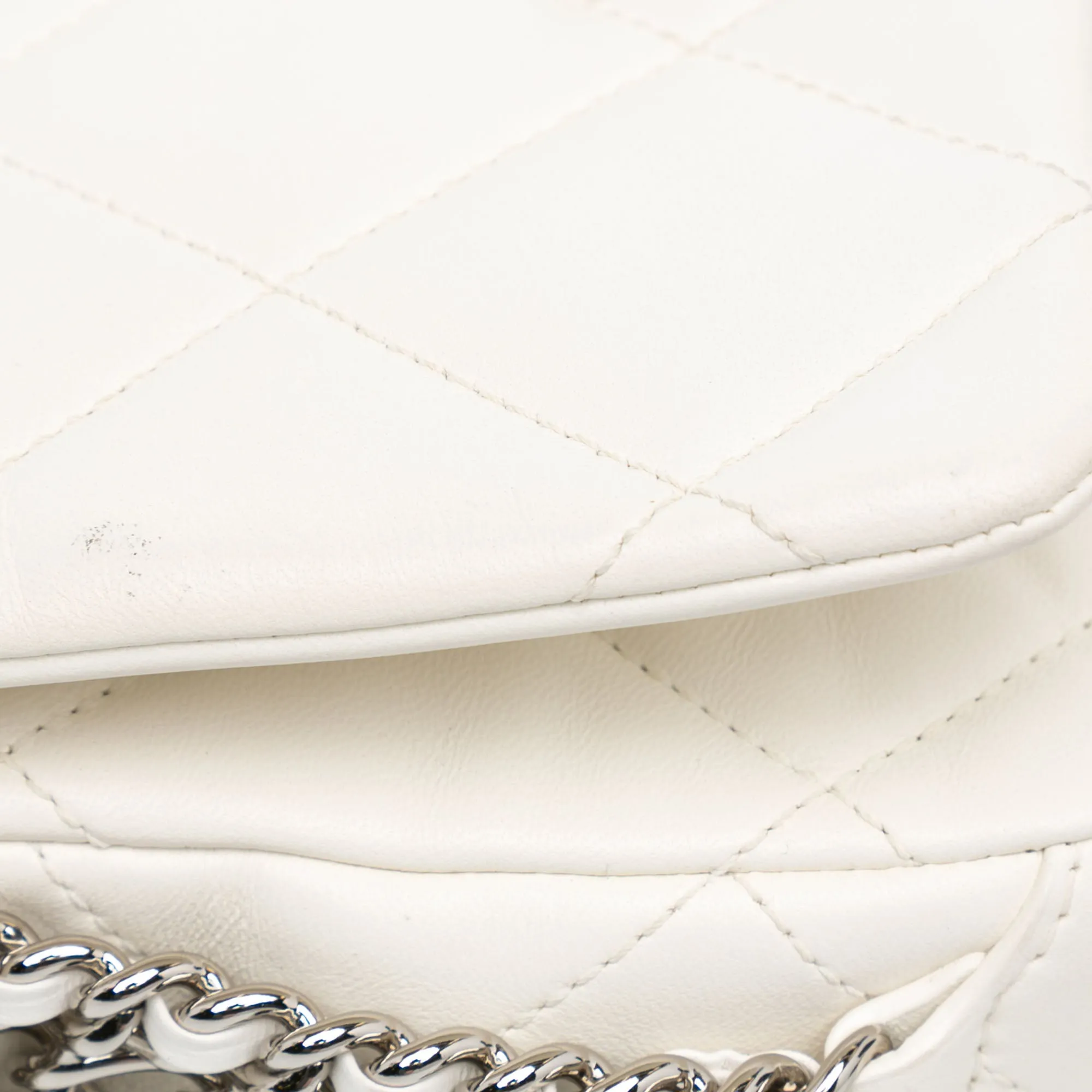 Chanel Mini Quilted Lambskin Chain Rows Flap