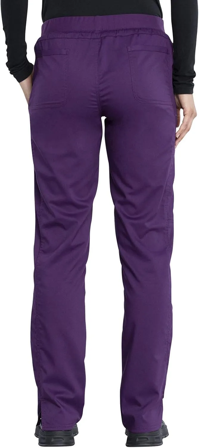 Cherokee Scrub Pants for Women Mid Rise Tapered Leg Drawstring Bottom WW105