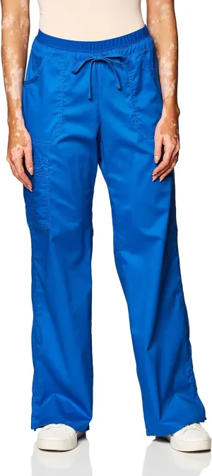 Cherokee Women Scrubs Pants Low Rise, Flare Leg bottoms, adjustable drawstring with 6 Pockets - 24001