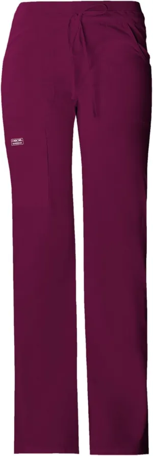 Cherokee Women Scrubs Pants Low Rise, Flare Leg bottoms, adjustable drawstring with 6 Pockets - 24001