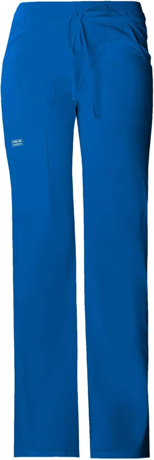 Cherokee Women Scrubs Pants Low Rise, Flare Leg bottoms, adjustable drawstring with 6 Pockets - 24001