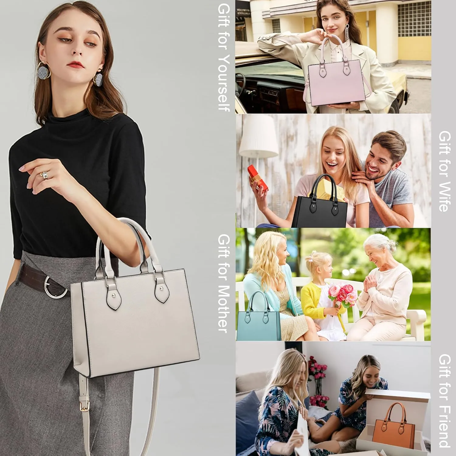 CHICAROUSAL Crossbody Purses and Handbags for Women PU Leather Tote Top Handle Satchel Shoulder Bags