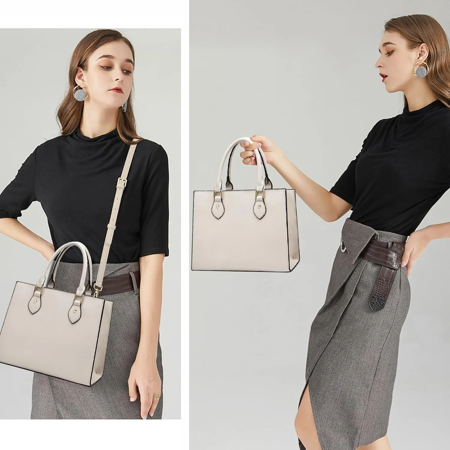 CHICAROUSAL Crossbody Purses and Handbags for Women PU Leather Tote Top Handle Satchel Shoulder Bags
