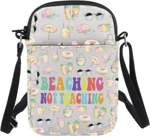 CHOORO Teacher Vacation Crossbody Bag Beaching Not Teaching Shoulder Bag End of School