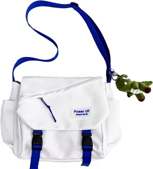 Classic Messenger Bag Cute Crossbody Bag Vintage Nylon Shoulder Bag Kawaii Purse with Upgraded Features Gift for School