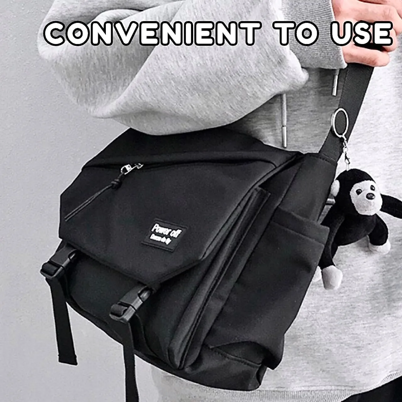 Classic Messenger Bag Cute Crossbody Bag Vintage Nylon Shoulder Bag Kawaii Purse with Upgraded Features Gift for School