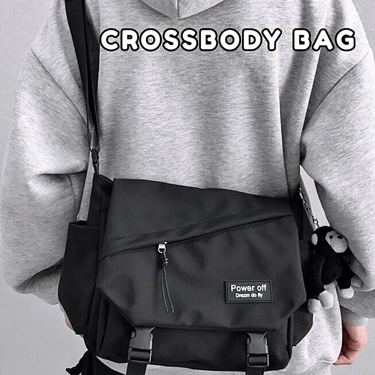 Classic Messenger Bag Cute Crossbody Bag Vintage Nylon Shoulder Bag Kawaii Purse with Upgraded Features Gift for School
