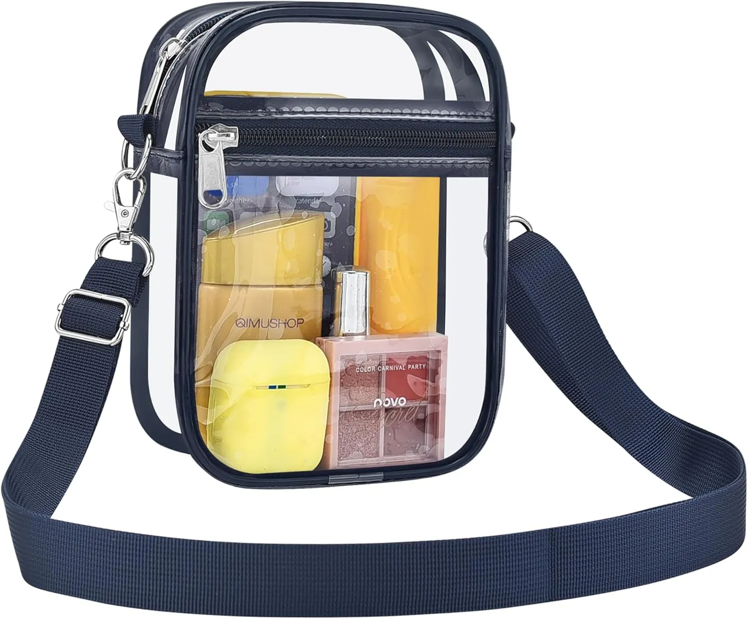 Clear Bag for Stadium Events Men&Women Clear Crossbody Bag Stadium Approved Clear Purse Bag Waterproof Clear Bag