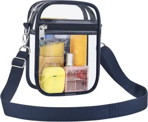 Clear Bag for Stadium Events Men&Women Clear Crossbody Bag Stadium Approved Clear Purse Bag Waterproof Clear Bag