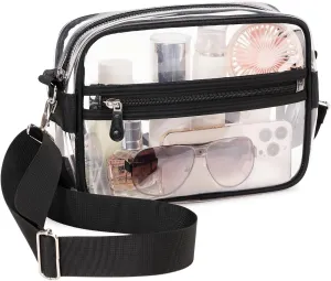 Clear Bag for Stadium Events Transparent Crossbody Bag Purse Adjustable Strap Shoulder Bags