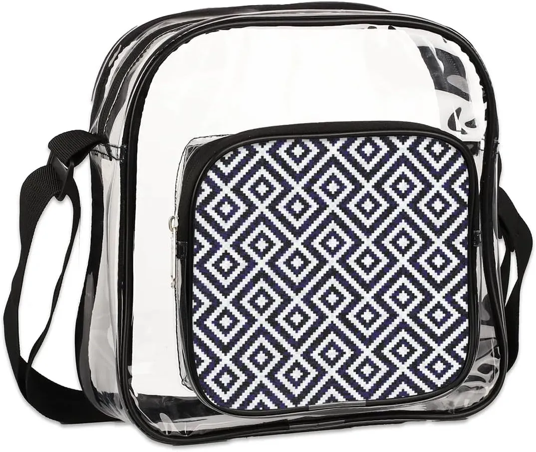 Clear Crossbody Bag Stadium Approved for Women and Men Transparent Messenger Shoulder Bag Clear Purse Bag