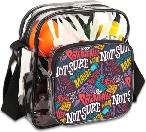 Clear Crossbody Bag Stadium Approved for Women and Men Transparent Messenger Shoulder Bag Clear Purse Bag