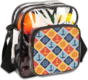 Clear Crossbody Bag Stadium Approved for Women and Men Transparent Messenger Shoulder Bag Clear Purse Bag