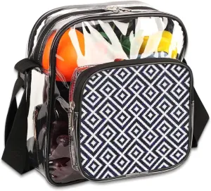Clear Crossbody Bag Stadium Approved for Women and Men Transparent Messenger Shoulder Bag Clear Purse Bag
