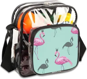 Clear Crossbody Bag Stadium Approved for Women and Men Transparent Messenger Shoulder Bag Clear Purse Bag
