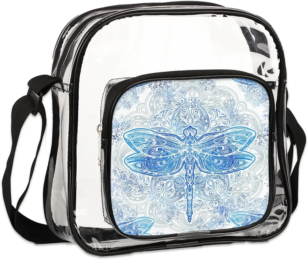Clear Crossbody Bag Stadium Approved for Women and Men Transparent Messenger Shoulder Bag Clear Purse Bag