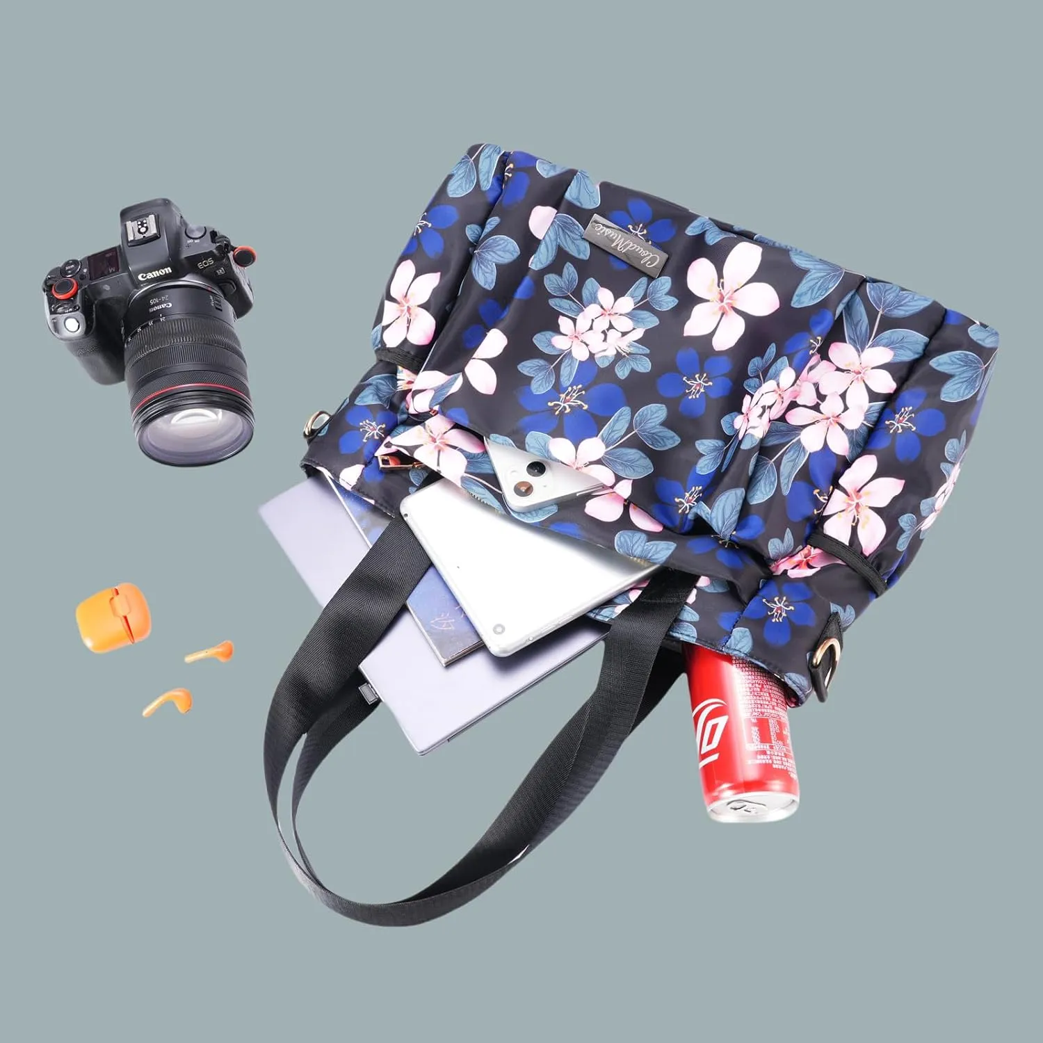 CLOUDMUSIC Crossbody Bags Shoulder Tote Handbag Nylon With Straps Waterproof Multi Bottle Pockets For Women Trendy