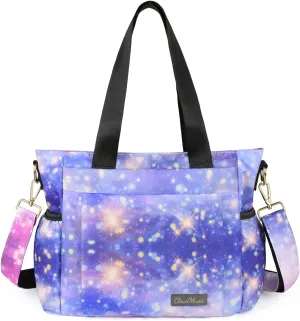 CLOUDMUSIC Crossbody Bags Shoulder Tote Handbag Nylon With Straps Waterproof Multi Bottle Pockets For Women Trendy