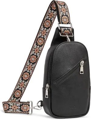 CLUCI Cross Body Bag Purse for Women, Sling Bag Crossbody Purse, Leather Sling Bag Crossbody Bags Trendy Chest Bag for Travel