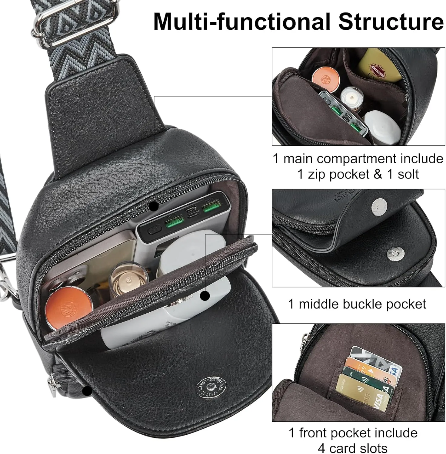 CLUCI Crossbody Bags for Women Sling Bag Cross Body Bag for Woman Small Cross body Bags for Women 2024 Leather Sling Backpack