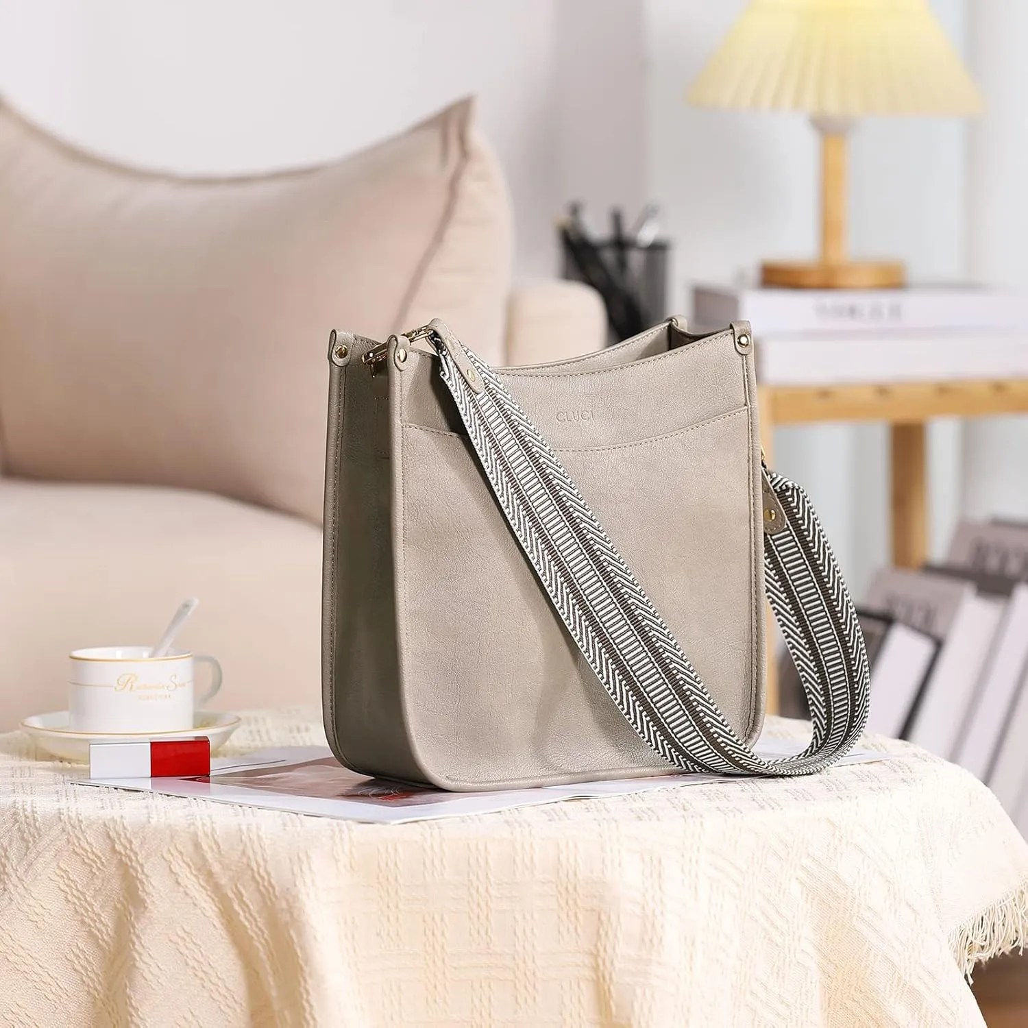 CLUCI Crossbody Bags For Women Trendy Fashion Shoulder Bag Vegan Leather Purse For Ladies with Adjustable Strap