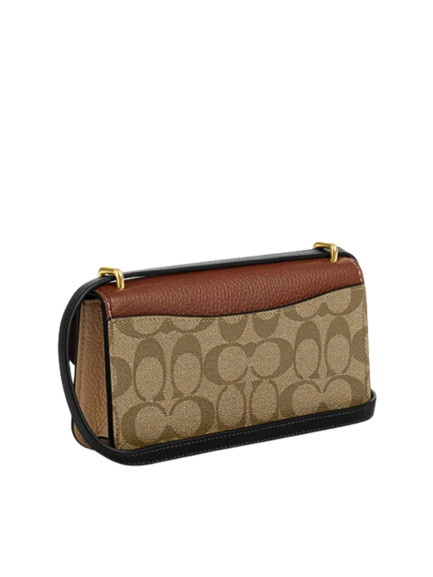 Coach Morgan In Colorblock Signature Canvas Crossbody Bag Khaki Multi
