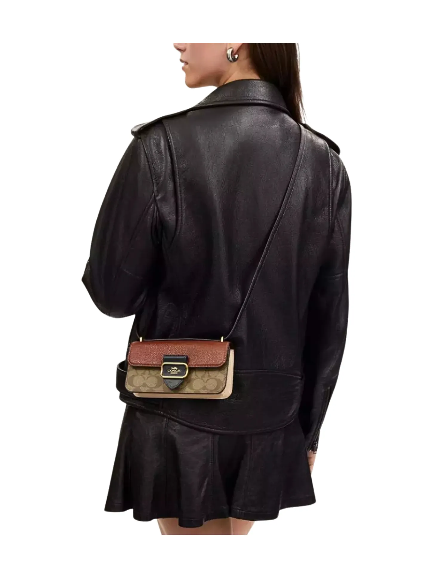 Coach Morgan In Colorblock Signature Canvas Crossbody Bag Khaki Multi
