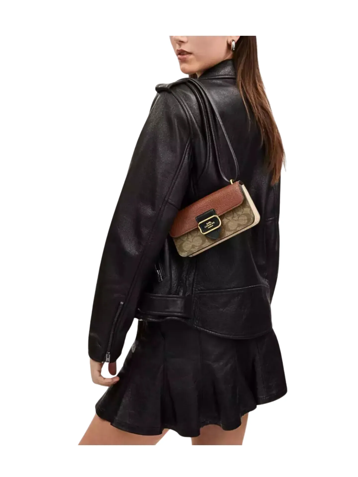 Coach Morgan In Colorblock Signature Canvas Crossbody Bag Khaki Multi
