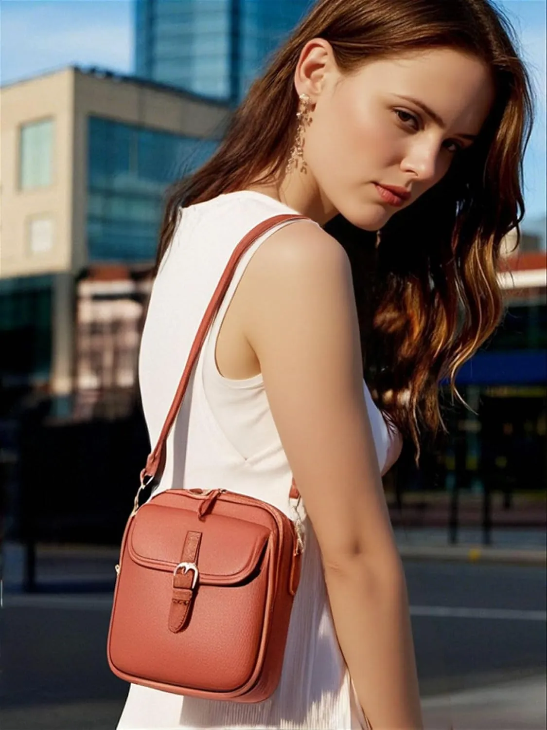 Collaboraten1 Crossbody Leather Bag, Collaboraten Crossbody Bag with Card Slots, Anti Theft Shoulder Leather Bags for Women