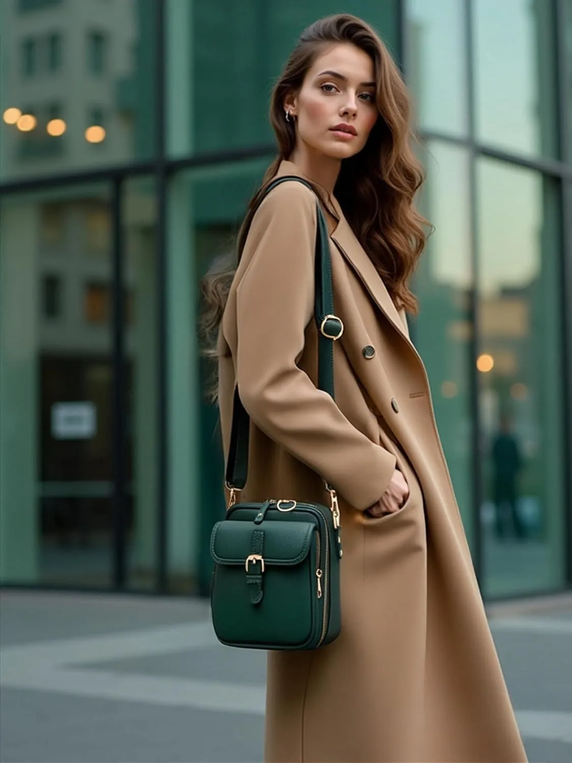 Collaboraten1 Crossbody Leather Bag, Collaboraten Crossbody Bag with Card Slots, Anti Theft Shoulder Leather Bags for Women