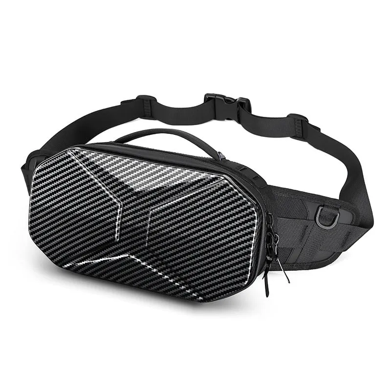 Cool Men's Hard Shell Fashion Waterproof Men's Chest Bags