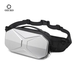 Cool Men's Hard Shell Fashion Waterproof Men's Chest Bags