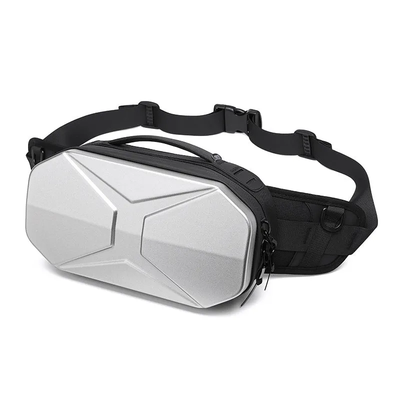 Cool Men's Hard Shell Fashion Waterproof Men's Chest Bags