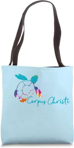 Corpus Christi Hippy BOHO Tie Dye Swimming Batik Turtle Tote Bag