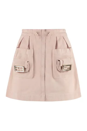 Cotton mini-skirt