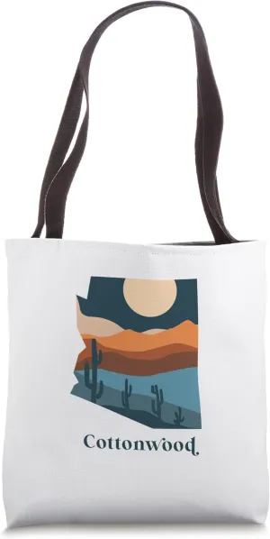 Cottonwood Arizona Desert Style Boho Landscape Tote Bag