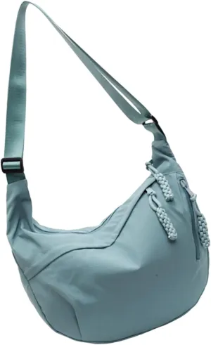 Crescents Bag Small Slings Crossbody Bag with Half Moon Shape Multi Pocket Slings Bag Moon Bags Slouchy Dumpling Bags