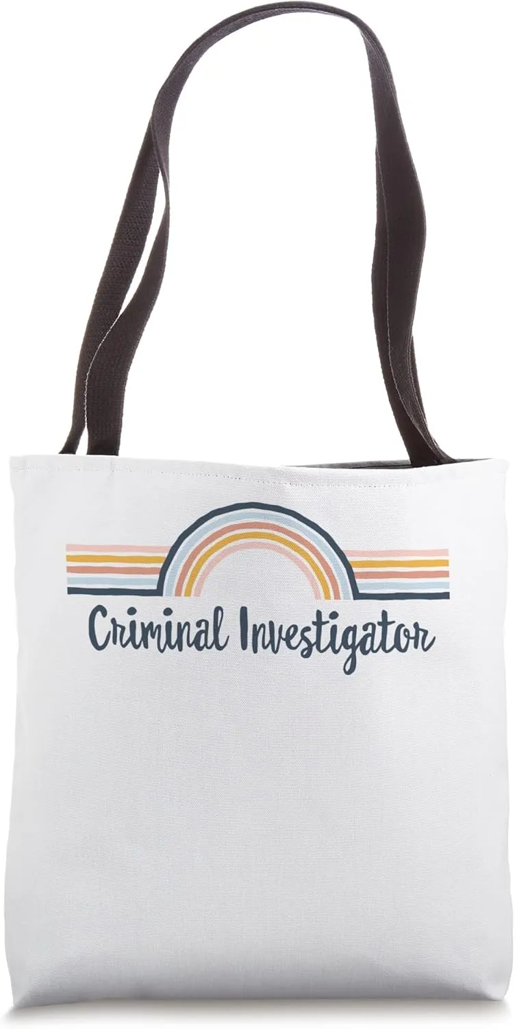 Criminal Investigator boho Rainbow, Criminal Investigator Tote Bag