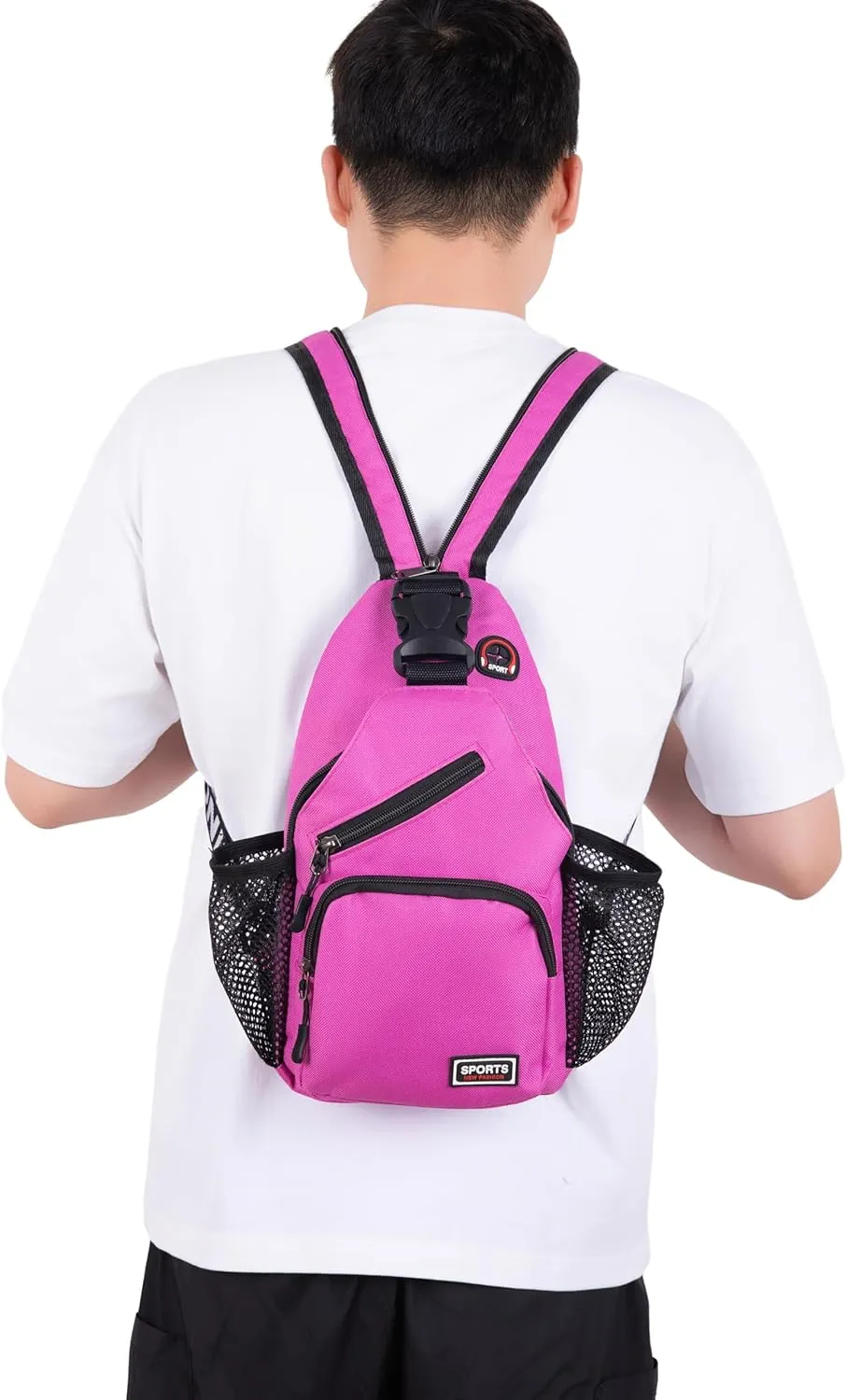Cross Body Bag Sling Backpack Bag,Crossbody Bag Chest Bag with Belt Waist Pack for Women Man