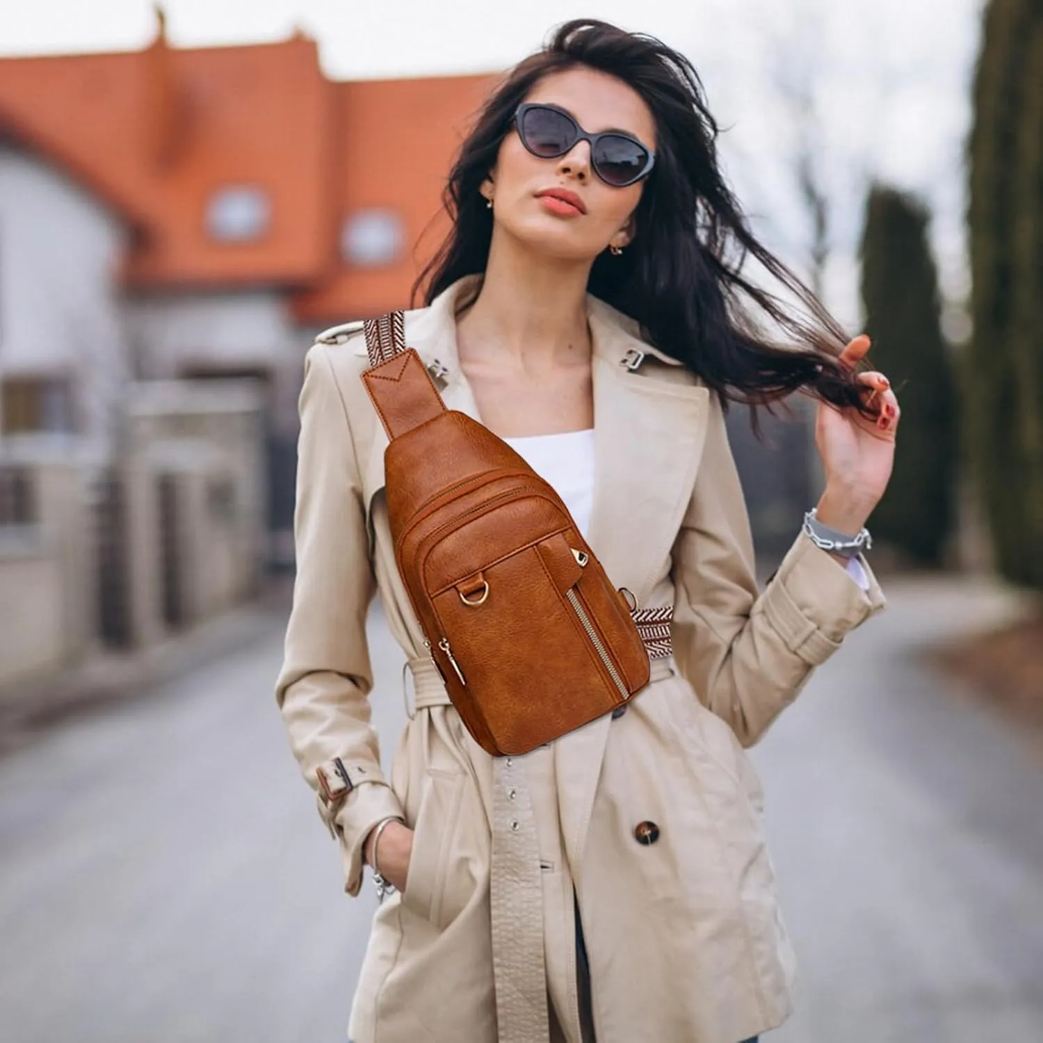Cross Body Bags for Woman Men Sling Bag Chest Bag with Adjustable Strap Crossbody Handbags Women's Crossbody Bags