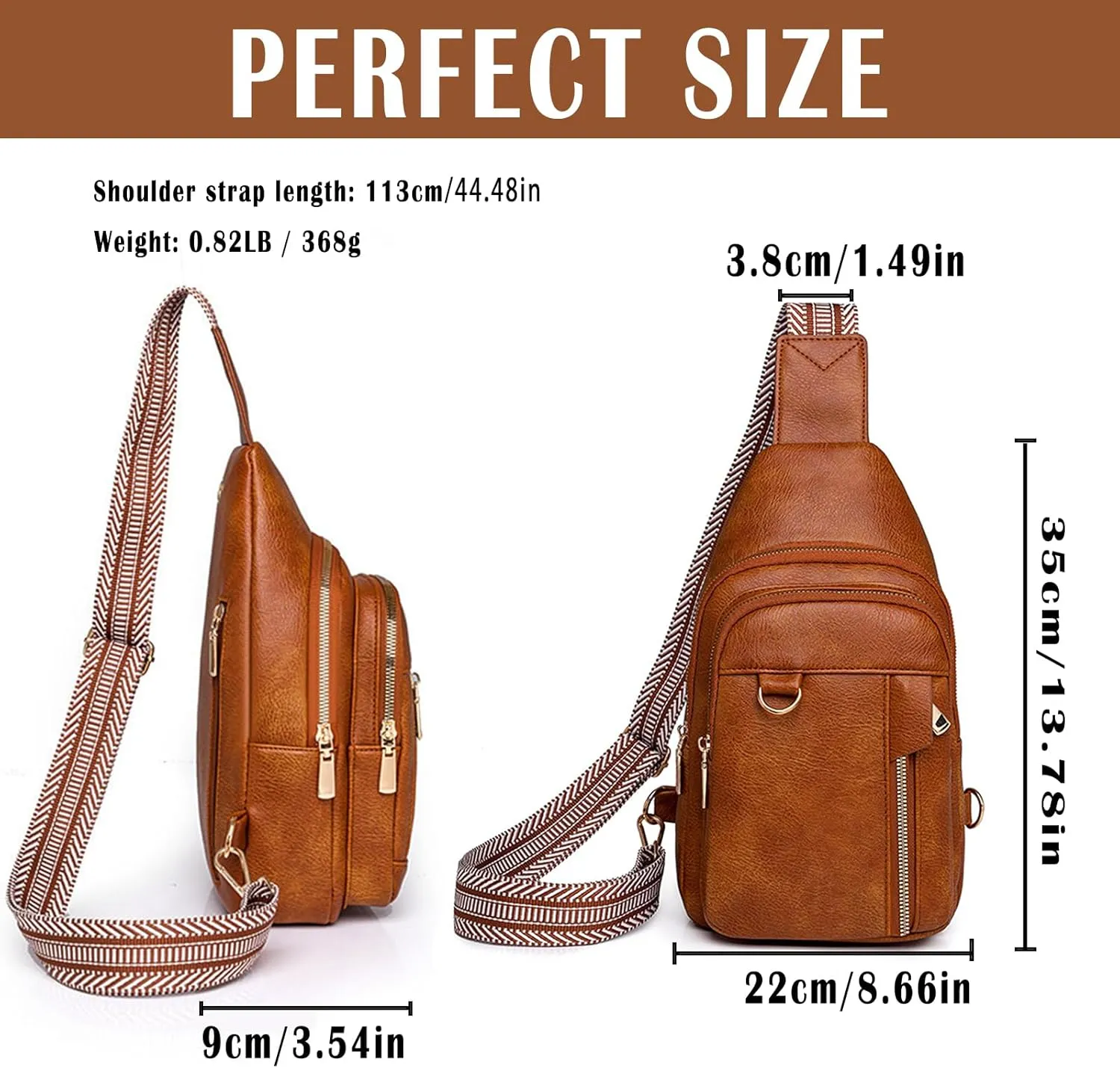 Cross Body Bags for Woman Men Sling Bag Chest Bag with Adjustable Strap Crossbody Handbags Women's Crossbody Bags