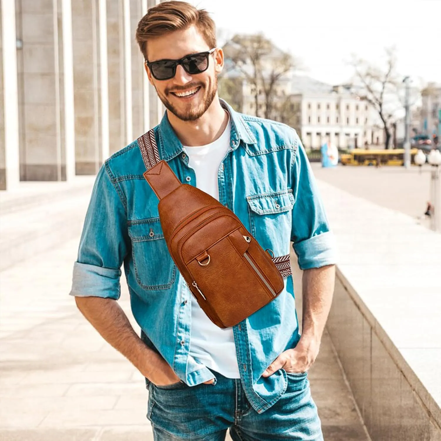 Cross Body Bags for Woman Men Sling Bag Chest Bag with Adjustable Strap Crossbody Handbags Women's Crossbody Bags