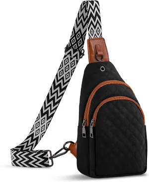 Crossbody Bag for Women Leather Small Sling Bag Fanny Pack Chest Bag for Travel Chest Pack Gifts