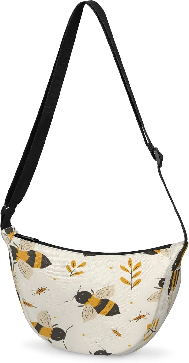 Crossbody Bag for Women Men, Lightweight Small Sling Hobos Dumpling Bag Crescent Purse, Crescent Moon Bags