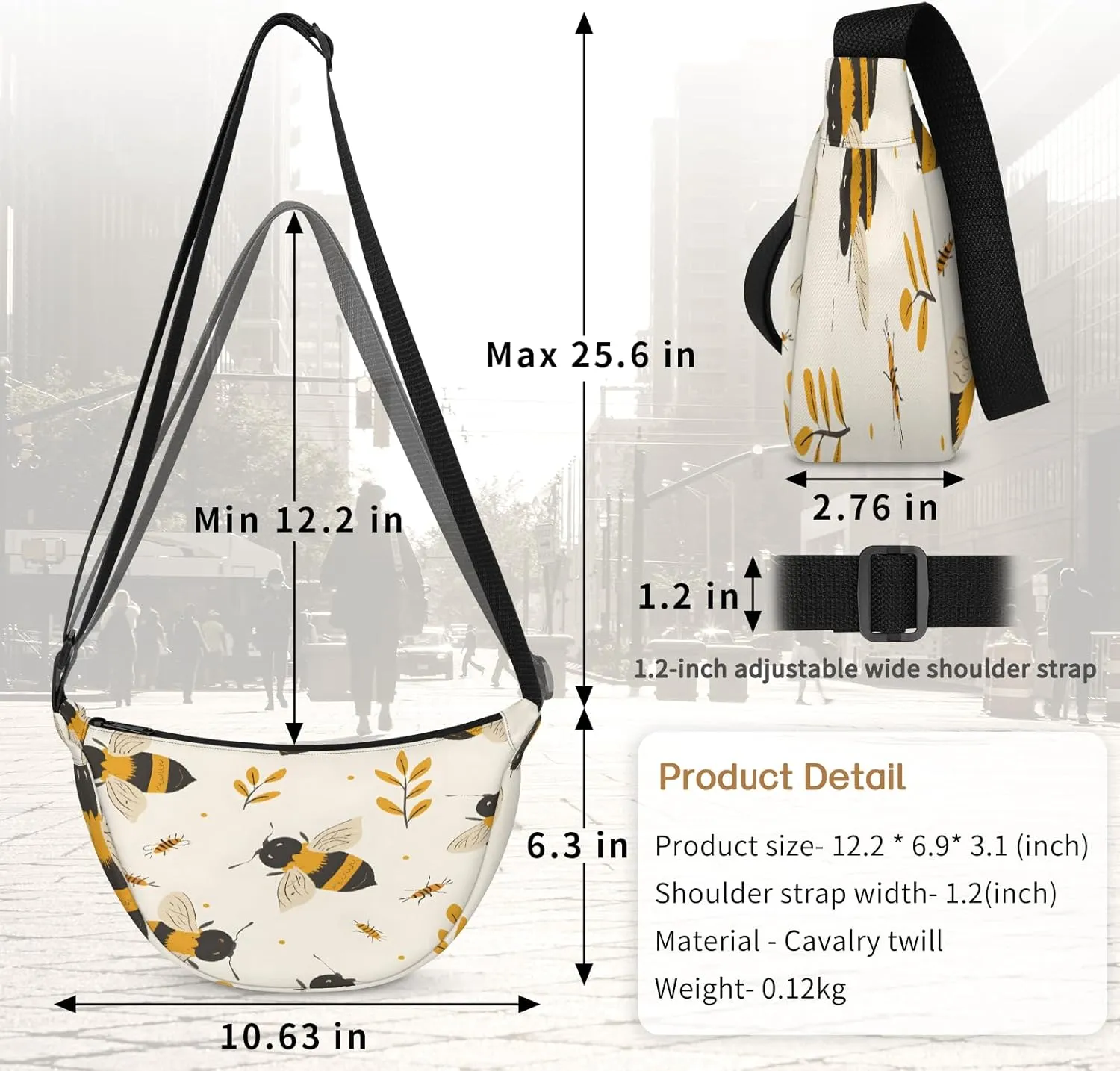 Crossbody Bag for Women Men, Lightweight Small Sling Hobos Dumpling Bag Crescent Purse, Crescent Moon Bags