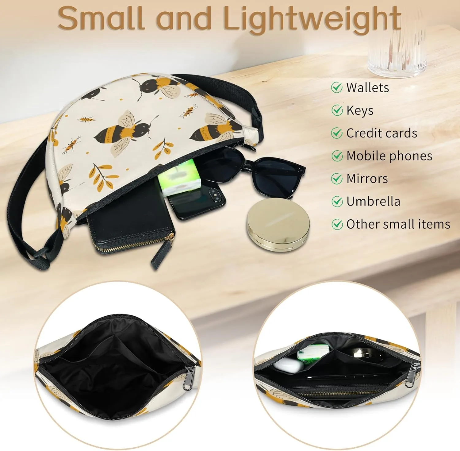 Crossbody Bag for Women Men, Lightweight Small Sling Hobos Dumpling Bag Crescent Purse, Crescent Moon Bags